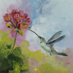 Oasis Hummingbird and Geranium