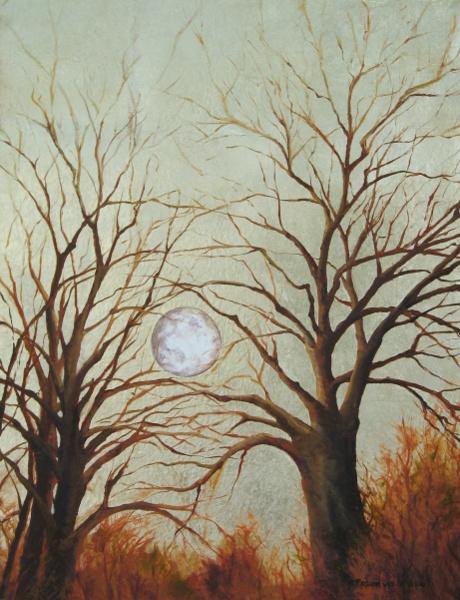 Full Moon with Trees