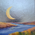 Crescent Moon Over Cayuga Lake