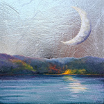 Crescent Moon Over Seneca Lake