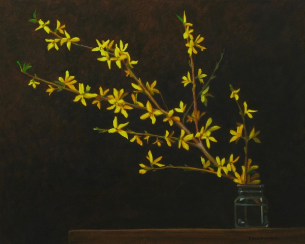 Forsythia in Jar