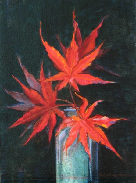 Japanese Maple Leaves in Jar